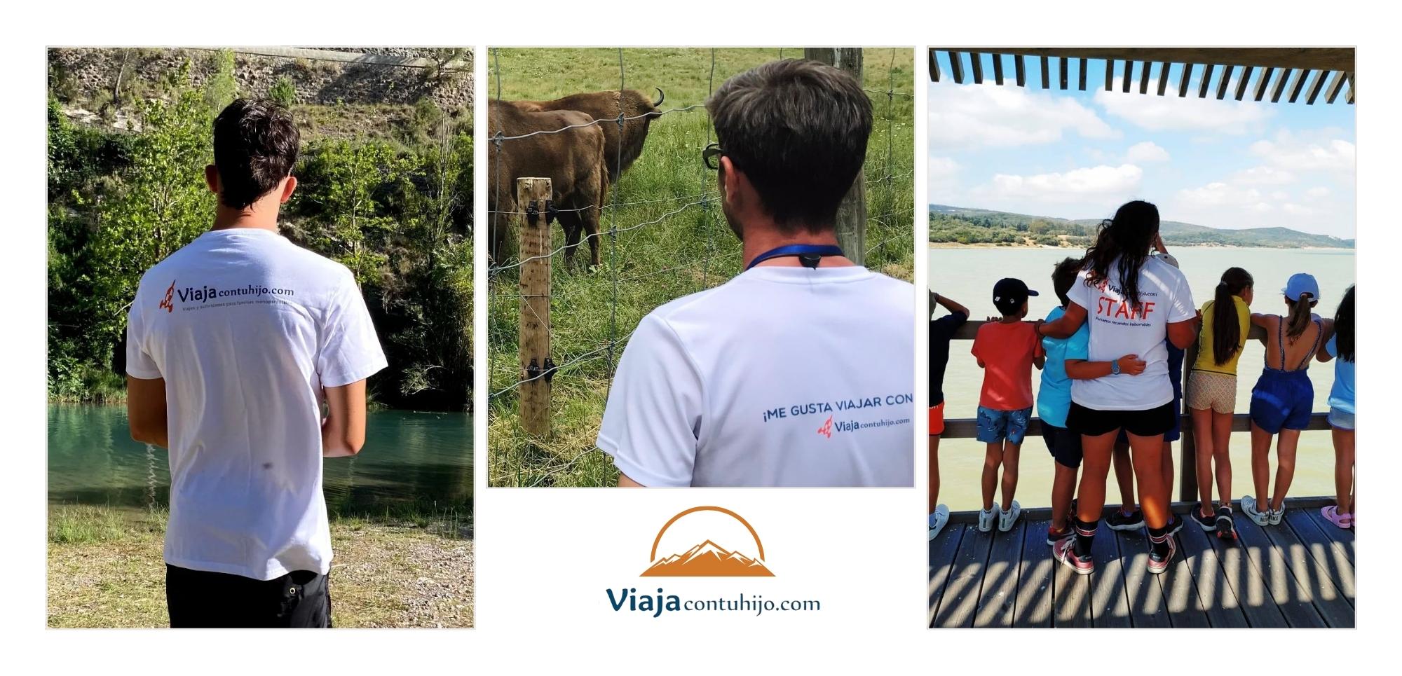 Monitores exclusivos de Viajacontuhijo acompañando a familias monoparentales en un viaje multiaventura. Actividades al aire libre, diversión, seguridad y experiencias inolvidables para padres e hijos